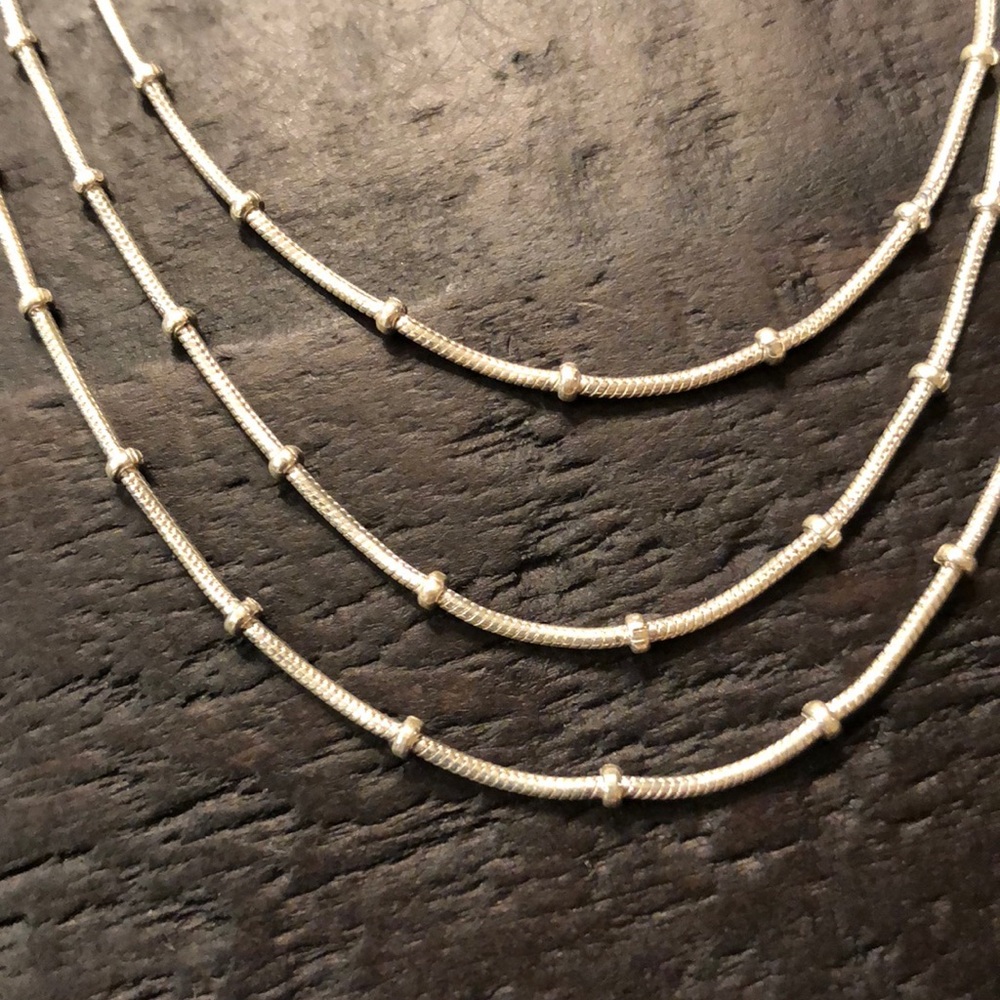 Sterling silver three layered necklace New